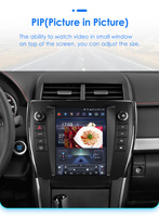 CARUPEZ - Radio con Pantalla Táctil Android de 9.7 Pulgadas para Automóvil, Unidad Principal de Navegación con Pantalla IPS para Camry 2015-2017, 8 Núcleos, Vertical, Estilo Tesla, Cámara de Reversa