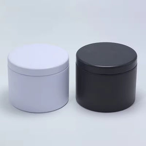 Boîtes en étain pour bougies de 2 oz, 4 oz, 6 oz, 8 oz, 10 oz, 16 oz avec couvercle, logo personnalisé en usine, boîte en étain noire mate, contenants en métal pour bougies - Product Image 2