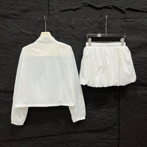 Conjuntos de 2 Piezas para Mujer al por Mayor, <span class=keywords><strong>Camisa</strong></span> <span class=keywords><strong>Blanca</strong></span> de Manga Larga <span class=keywords><strong>y</strong></span> Minifalda de Alta Calidad - Product Image 1