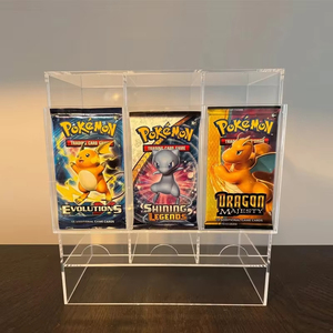 กล่องใส่การ์ดแบบ 3 ช่อง สำหรับการ์ดโปเกมอน TCG ยูกิโอ กล่องอะคริลิคสำหรับจัดเก็บและโชว์การ์ด - Product Image 2