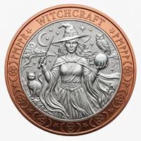 Pièce de monnaie en cuivre bicolore représentant un esprit féminin, pour décoration surnaturelle, cadeau, collection numismatique