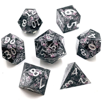 Juego de dados de resina de doble Color de World of Warcraft, juego de mesa poliédrico de 7 piezas, regalo de Halloween, accesorios para juegos de rol