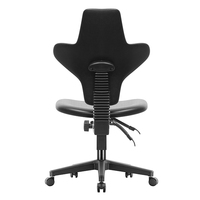 Tabouret médical moderne réglable avec siège selle pivotant en mousse PU moulée, repose-pieds et dossier pour la maison, le bureau et l'école