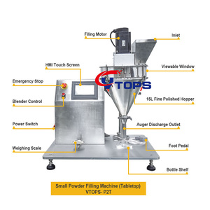 Kullanımı kolay baharatlı toz dozajı dolgu küçük masa kuru un burgu dolum makinesi ince yeşil çay tozu dozajlama dolum makinesi - Product Image 6