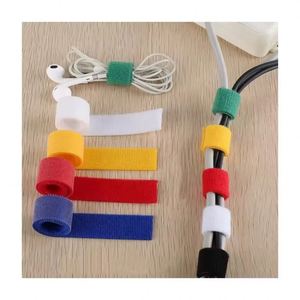 Attaches Velcro réutilisables personnalisées à double face pour câbles, en nylon, avec crochets et boucles, pour fixation arrière à arrière - Product Image 4