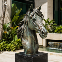 Sculpture de cheval en bronze, artisanat métallique, statue d'animal grandeur nature, décoration de jardin extérieur, ranch, moulage sur mesure, résistant aux intempéries, fabrication en usine