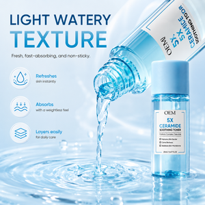 Tonique Apaisant au Céramide et Peptides de Cuivre Marque Blanche 20ml – Tonique Visage Hydratant Bleu pour Soutenir la Barrière Cutanée – Soin Quotidien pour Peaux Sensibles - Product Image 2