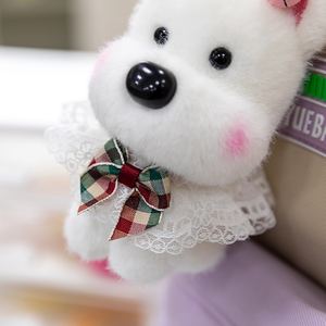 Porte-clés en peluche personnalisé de 13 cm Westie et Cavalier <span class=keywords><strong>King</strong></span> Charles Spaniel, vente en gros de jouets en peluche pour chien pour breloque de sac - Product Image 5