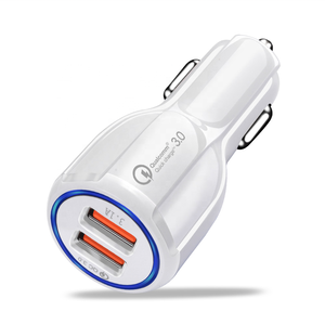 QC3.0 <span class=keywords><strong>Cargador</strong></span> USB para automóvil Carga rápida Dual USB 3.1A <span class=keywords><strong>Cargador</strong></span> para teléfono móvil 2 puertos USB <span class=keywords><strong>Cargador</strong></span> rápido para automóvil para <span class=keywords><strong>iPhone</strong></span> Samsung - Product Image 1