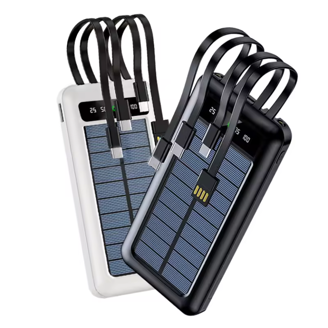 Solar Fast Charging Power Bank 4 Charging Ports Usb Type C Multifunction 20000mah