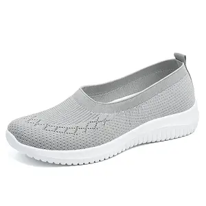 Women's shoes old Beijing breathable net surface low shoes fly woven elastic foot mother shoes