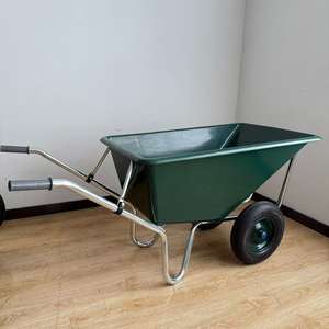 Brouette portable robuste 160L personnalisable Capacité de charge de <span class=keywords><strong>200kg</strong></span> Plate-forme en plastique durable pour chariots à main Chariots - Product Image 4