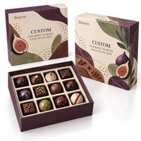 Individuell Bedruckte Gourmet-Schokoladenbox mit Basis und Deckel Valentinstag-Geschenkverpackung CMYK-Bedruckt Beschichtetes Papier Graupappe