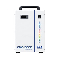 S & A 1KW ความเย็นแบบพกพาขนาดเล็กน้ำเย็น CNC แกน Chiller CW-5000