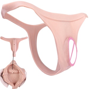 FAAK Silicone Men's Hiding Gaff Cross-<b>Dressing</b> Underwear Wearable Penetratable Vagina Panty Thongs Men's Briefs Sex Toys Sissy - Product Image 1