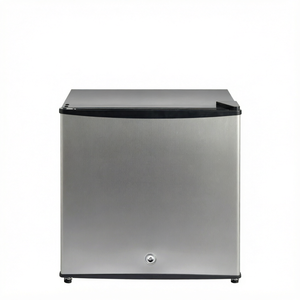 Mini-réfrigérateur vertical en acier inoxydable à porte battante simple, électrique, pour hôtel et usage domestique - Product Image 1
