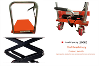 Plateforme élévatrice portable, élévateur hydraulique manuel pour entrepôt, petit véhicule à plateau de chargement