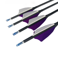 Flèches en carbone anti-crevaison True Feather Mix, conçues avec précision pour l'entraînement et la chasse, flèches pour arcs à poulies et arcs classiques