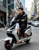 Moto électrique pour adultes, haute vitesse, longue portée, scooter électrique 2000W pour les trajets quotidiens et la livraison de marchandises