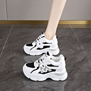 Women's Casual 8CM <b>Height</b> <b>Increasing</b> <b>Shoes</b> New Thick-Soled Dad Sports Sneakers Hot-Selling for Petite Girls This Year - Product Image 2