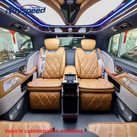 Sièges auto de luxe Vito, ensemble complet pour Mercedes Vito W447, sièges arrière avec table, cuir et aluminium, couleur personnalisée