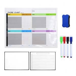 Tableau magnétique de cuisine, planificateur quotidien et hebdomadaire, tableau blanc pour réfrigérateur, ensemble de tableaux calendrier - Product Image 2