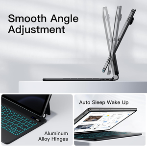 Tastiera magica per Samsung <span class=keywords><strong>Galaxy</strong></span> <span class=keywords><strong>Tab</strong></span> <span class=keywords><strong>S8</strong></span> S9 11 pollici con Touchpad Wireless magnetico staccabile in pelle 7 custodia retroilluminata - Product Image 3