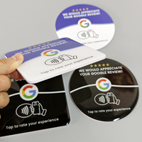 Carte NFC carrée en PVC époxy pour avis Google, carte de menu, carte de programmation multimédia, carte radio, avec fonction Tap to Leave pour laisser un avis client