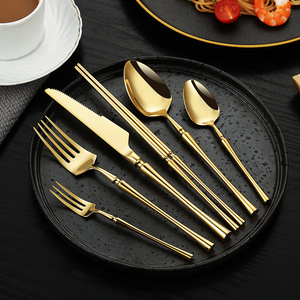 Pháp Dày Eo Hình Thép Không Gỉ Dao Muỗng Nĩa Đặt Gương Đánh Bóng Muỗng Nĩa Cho Nhà Hoặc Khách Sạn Nhà Hàng - Product Image 3
