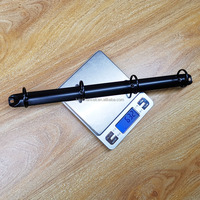 Classeur à anneaux en métal de 292 mm, forme ronde, noir mat, format A4, pour menu de restaurant, classeur à anneaux à 4 trous, mécanisme de classeur à anneaux à 4 anneaux