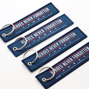 Porte-clés en tissu personnalisé brodé sur mesure, motif Jet Tag, pour la sensibilisation au PTSD, idéal pour les événements caritatifs et les cadeaux promotionnels. - Product Image 2
