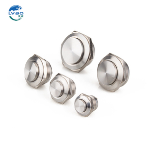 מתג לחצן מתכת קצר במיוחד LVBO 22mm בעל מגע קל, IP67 220V, נירוסטה, דק במיוחד, מיקרו, לחיצה רגעית, עם תאורת LED - Product Image 5