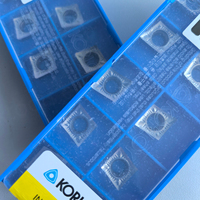 Plaquettes de tournage externes KORLOYS personnalisables CCGT09T304-AK H01 en carbure de tungstène, forme losange, revêtement PCD, pour tournage CNC, acier