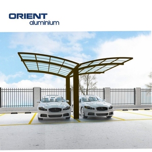Cochera de Aluminio con Techo Arqueado para un Solo Automóvil, Cubierta de Porche Curva con Estructura de Aluminio - Product Image 5