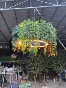 Đèn trần với cây sợi thủy tinh tròn nhân tạo cho văn phòng ngoài trời và không gian khách sạn có cây hoa phong cách thiết kế - Product Image 5