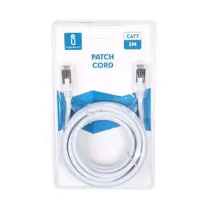 Cavo di connessione Cat7, 3 m, bianco, velocità, schermato, ideale per reti di alta capacità e trasmissione dati. - Product Image 2