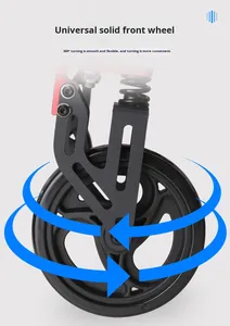 รถเข็นอลูมิเนียมแบบพับได้น้ำหนักเบารถเข็นกลางแจ้งแบบแมนนวลพกพาได้ - Product Image 6