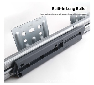 Hettich Quadro S Modern Concealed Soft-Close Drawer Slide Full-Extension <b>Runner</b> for 18mm Board Galvanized Steel Kitchen - Product Image 1
