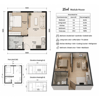 Module de maison modulaire isolé à économie d'énergie avec module de circulation d'air intégré pour la vie quotidienne
