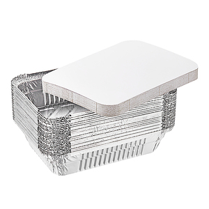 2.25 lb foglio di alluminio padella con coperchio 2 porzione 1000 ml usa e getta cibo togliere contenitore 220 teglia per la ristorazione REC22165I - Product Image 5