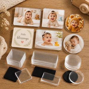 Magneti per Frigorifero in Acrilico Trasparente Personalizzabili OEM per Sublimazione, per Studio Fotografico, Souvenir e Forniture Artigianali - Product Image 4