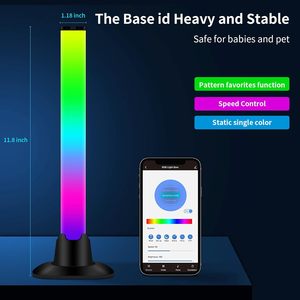Modern RGB Smart <b>Light</b> <b>Bar</b> 2PCS Remote Control White <b>LED</b> 5V BT Wireless Gaming <b>Light</b> with Music Sync - Product Image 4