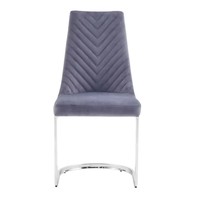 Chaise de salle à manger minimaliste de haute qualité, rembourrée en velours éponge haute densité, avec pieds en acier inoxydable, mobilier pour la maison