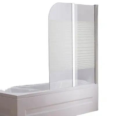 Su geçirmez conta köşe duş ile küvet cam ekran yüklü sıcak satış duş ekranı