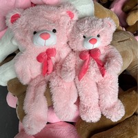 Ours en peluche géant, jouet en peluche doux et moelleux avec nœud en ruban, cinq couleurs, OEM ODM, fabricant en gros sur mesure