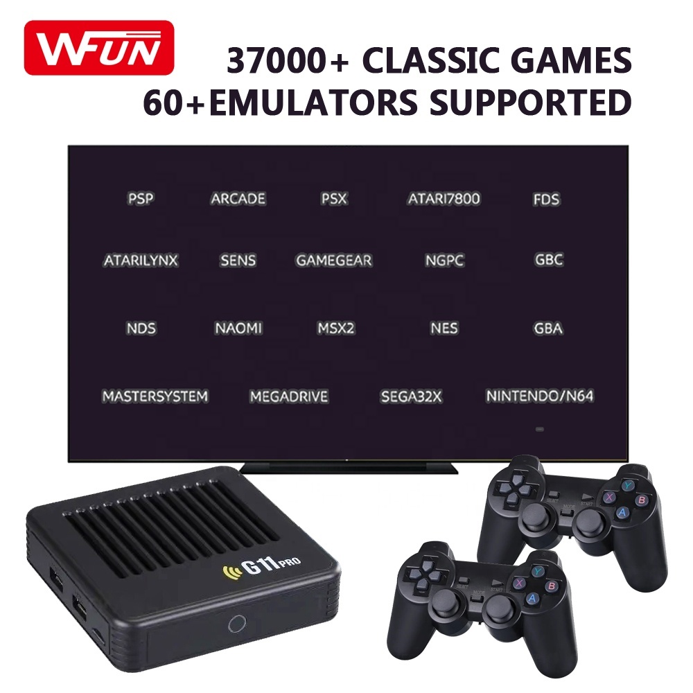 Console Retro G11 Pro - Plus De 100 000 Jeux - 4K UHD - 2 Manettes Sans Fil - Plug & Play - 256 Go - 10