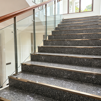 Dalle de terrazzo artificiel en pierre naturelle, revêtement de sol de luxe en terrazzo, terrazzo sur mesure, matériau pour escalier de villa