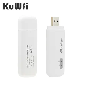 Kuwfi roteador 4g lte usb modem 4g wifi, dongle desbloqueado, sem fio, roteador wifi, hopots com slot para cartão sim
