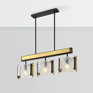 Lámpara colgante de cristal negro para restaurante, Bar, lámpara colgante nórdica para isla de cocina - Product Image 3