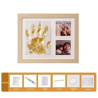 Cadre photo souvenir rectangulaire fait main pour empreintes de pattes de chien et de chat, pour commémorer les animaux de compagnie